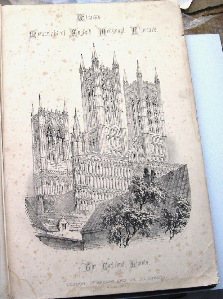 Memorials of English Mediaeval Churches 1857 Wickes, Antiek en Kunst, Ophalen of Verzenden
