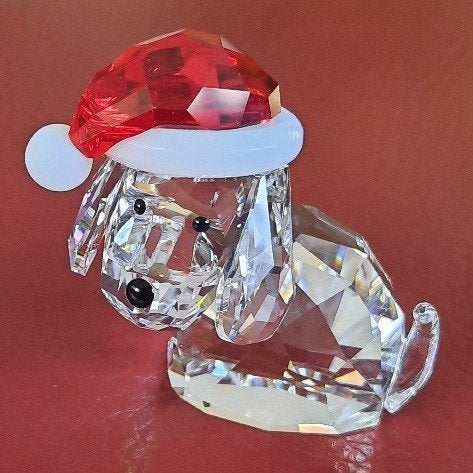 Swarovski hond met kerstmuts, Verzamelen, Ophalen of Verzenden