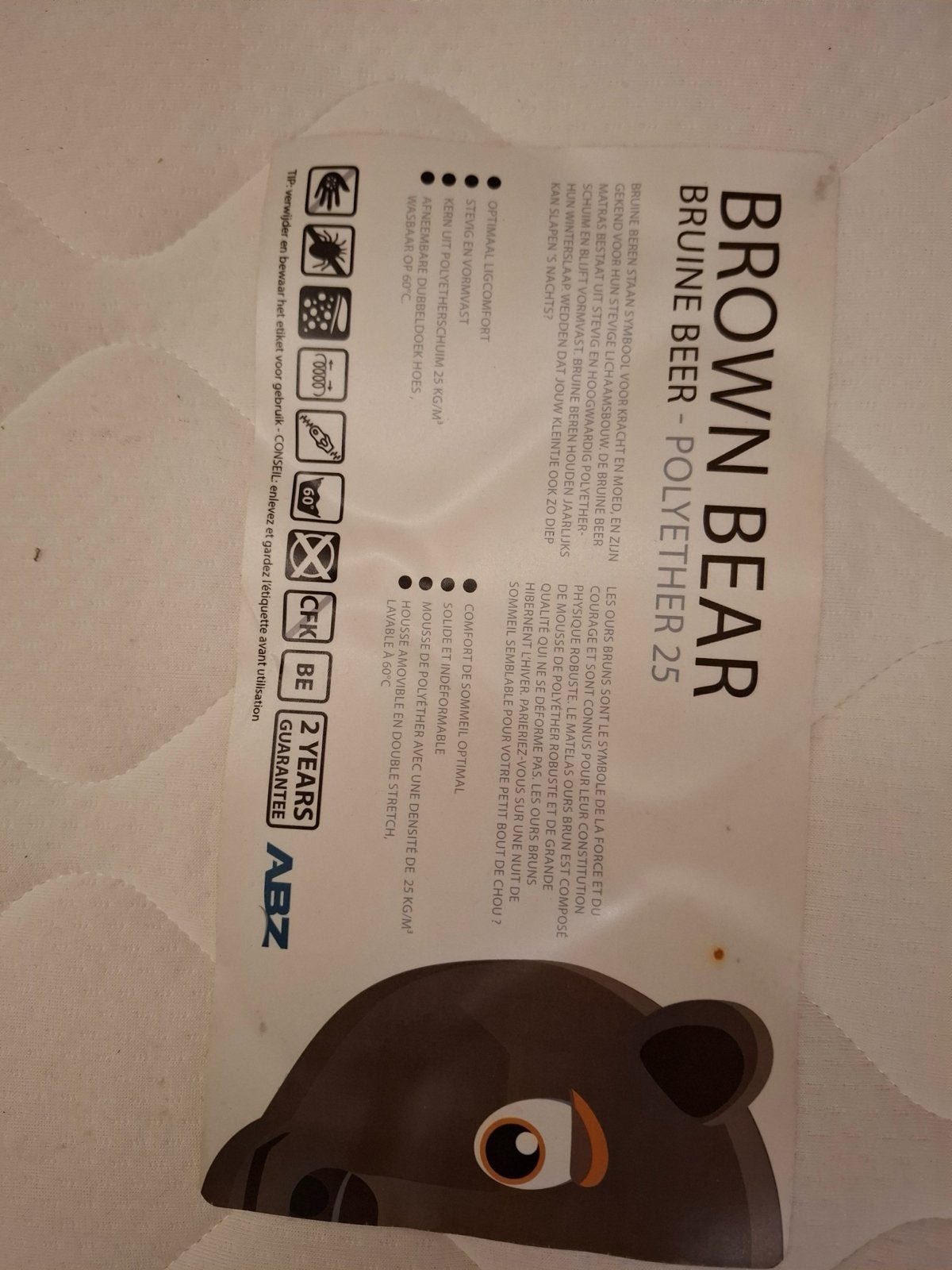 Z.g.a.n. baby matras, Ophalen of Verzenden, Zo goed als nieuw, Matras