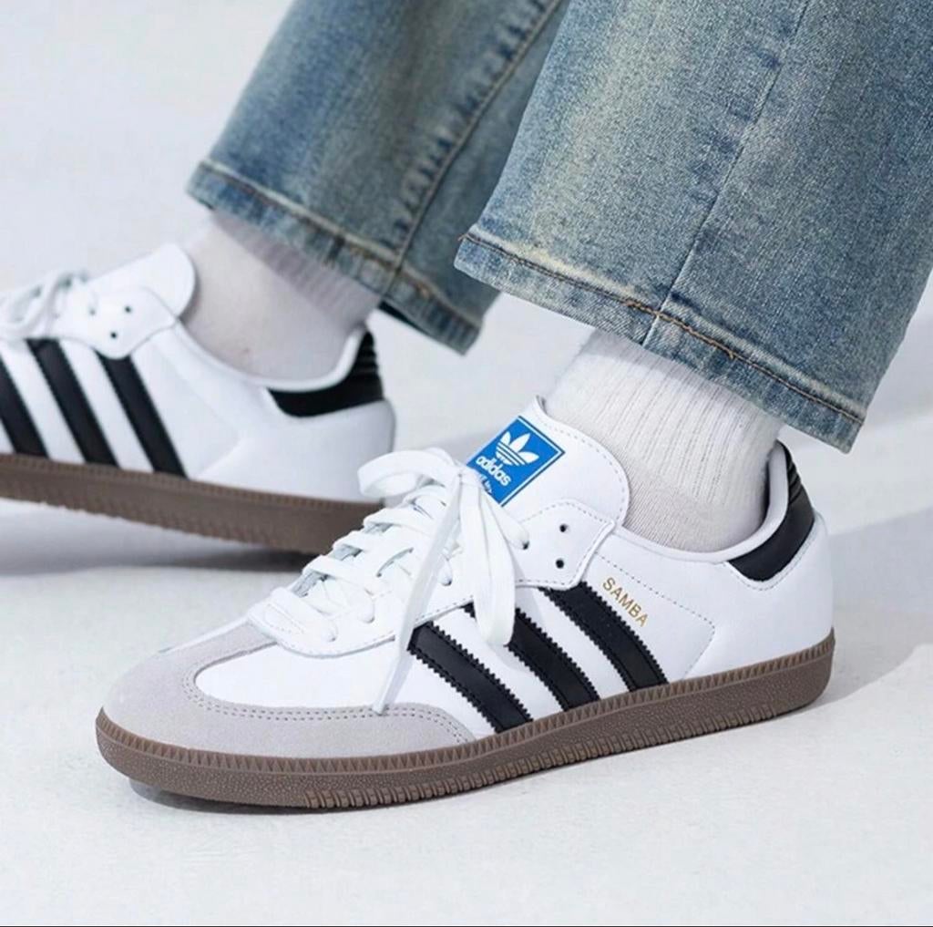 Adidas Samba OG - Vegan White Gum maat 42 2/3  - Nieuw, Nikestraat 1, Wit, Nieuw, Ophalen of Verzenden