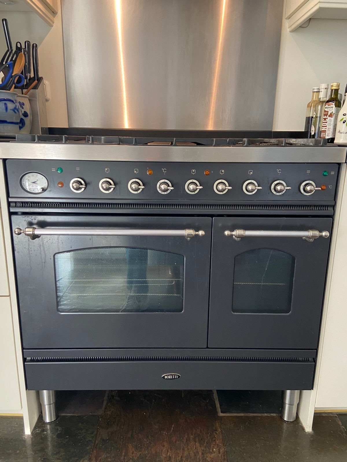 Boretti gas fornuis, Ophalen, 60 cm of meer, Zo goed als nieuw, Gas