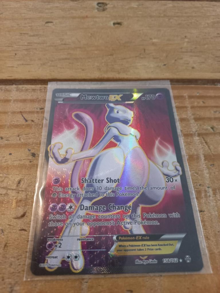 Mewtwo ex, Ophalen of Verzenden, Zo goed als nieuw, Losse kaart, Foil