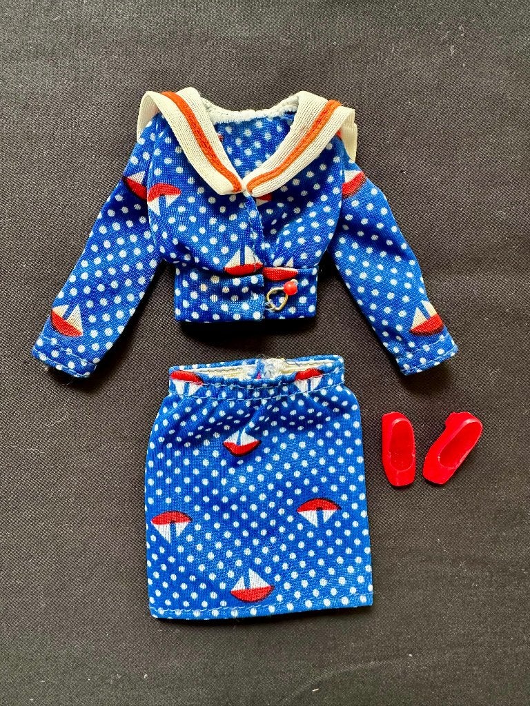 Vintage Barbie 1973 Aboard in Blue #3346, Verzenden, Gebruikt, Kleertjes