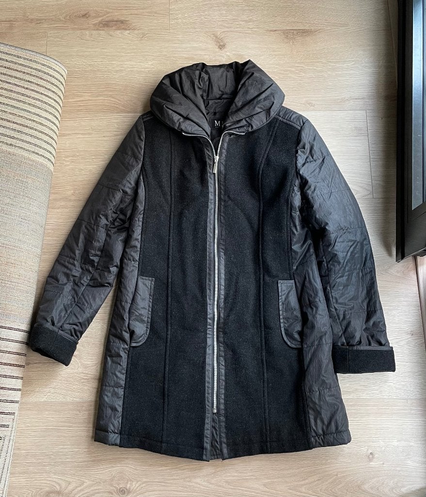 Winterjas / mantel Milo (zwart, 40), Maat 38/40 (M), Verzenden, Zwart, Zo goed als nieuw