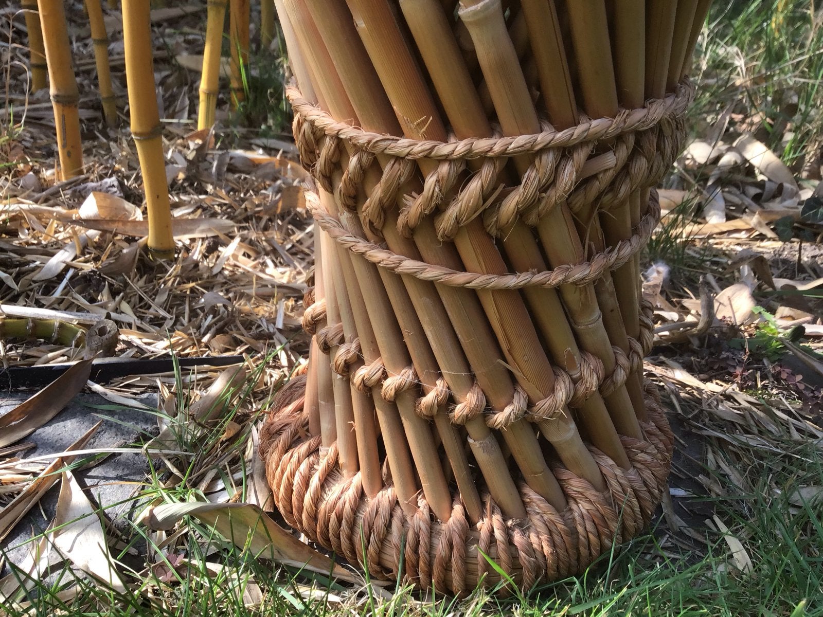 Decoratieve bamboe plantenstandaard, 29,5 cm hoog, Huis en Inrichting, Woonaccessoires | Overige, Overige stijlen, Ophalen of Verzenden