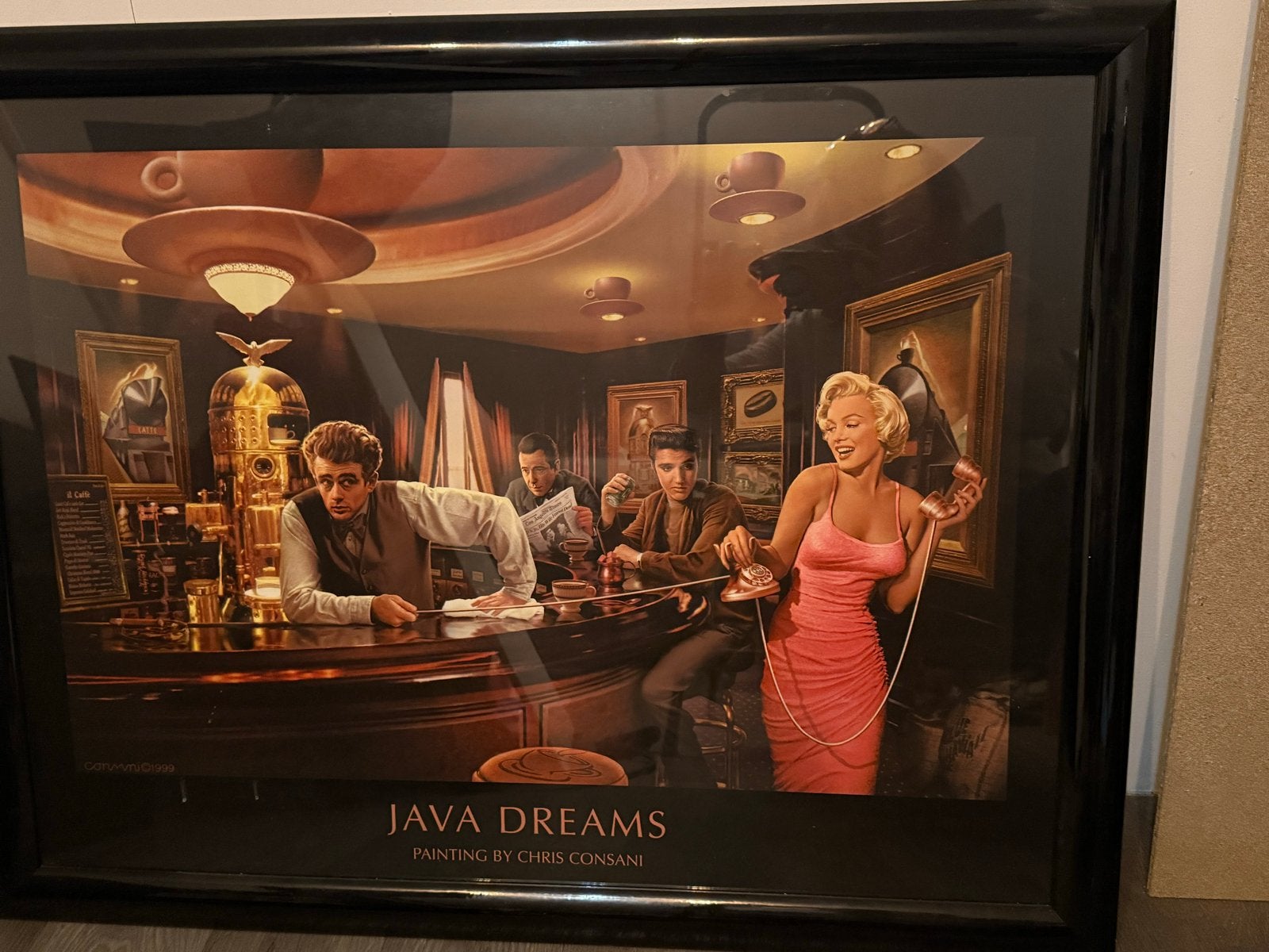 Java Dreams - Chris Consani ingelijste poster, Antiek en Kunst, Ophalen