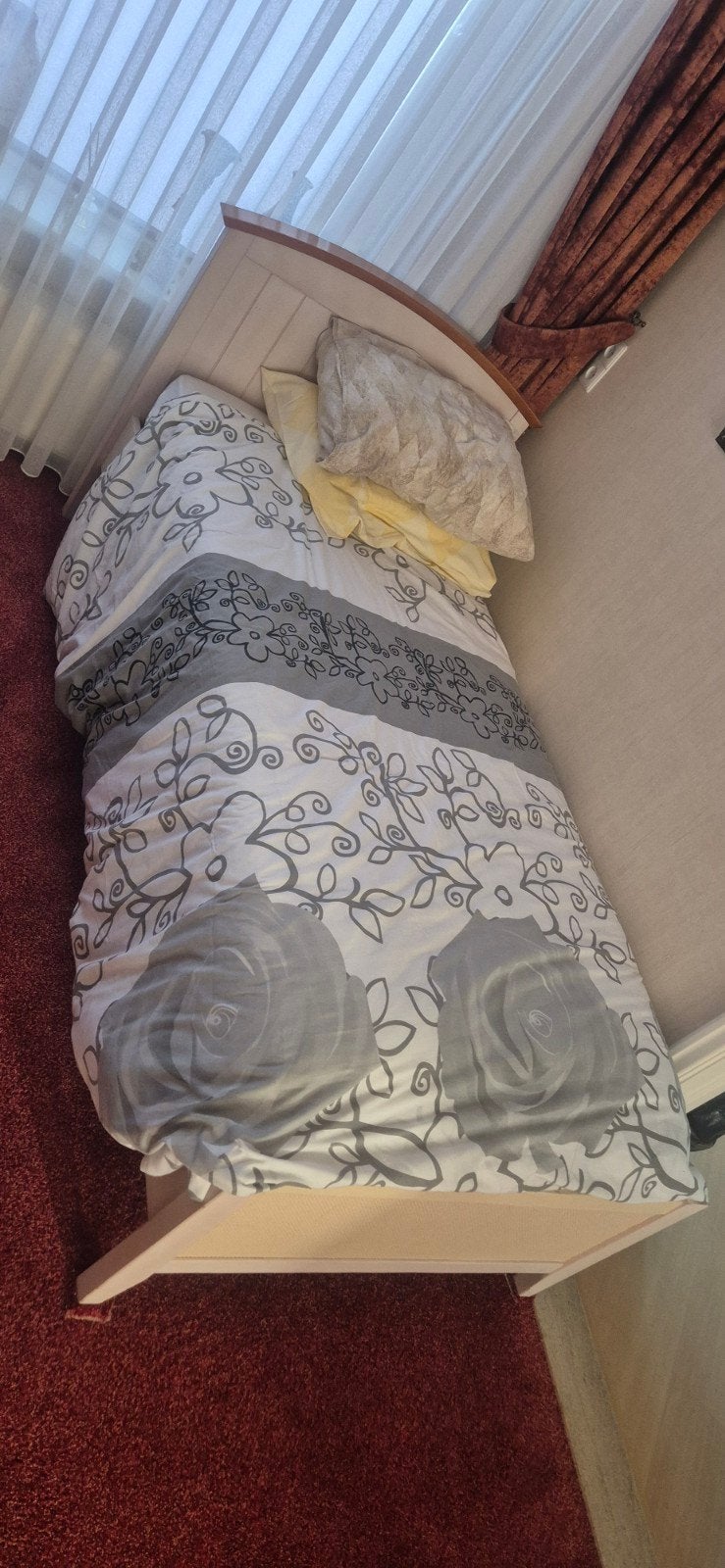 Eenpersoonsbed met lattenbodem, Huis en Inrichting, Slaapkamer | Bedden, Ophalen, Gebruikt, 90 cm, Eenpersoons