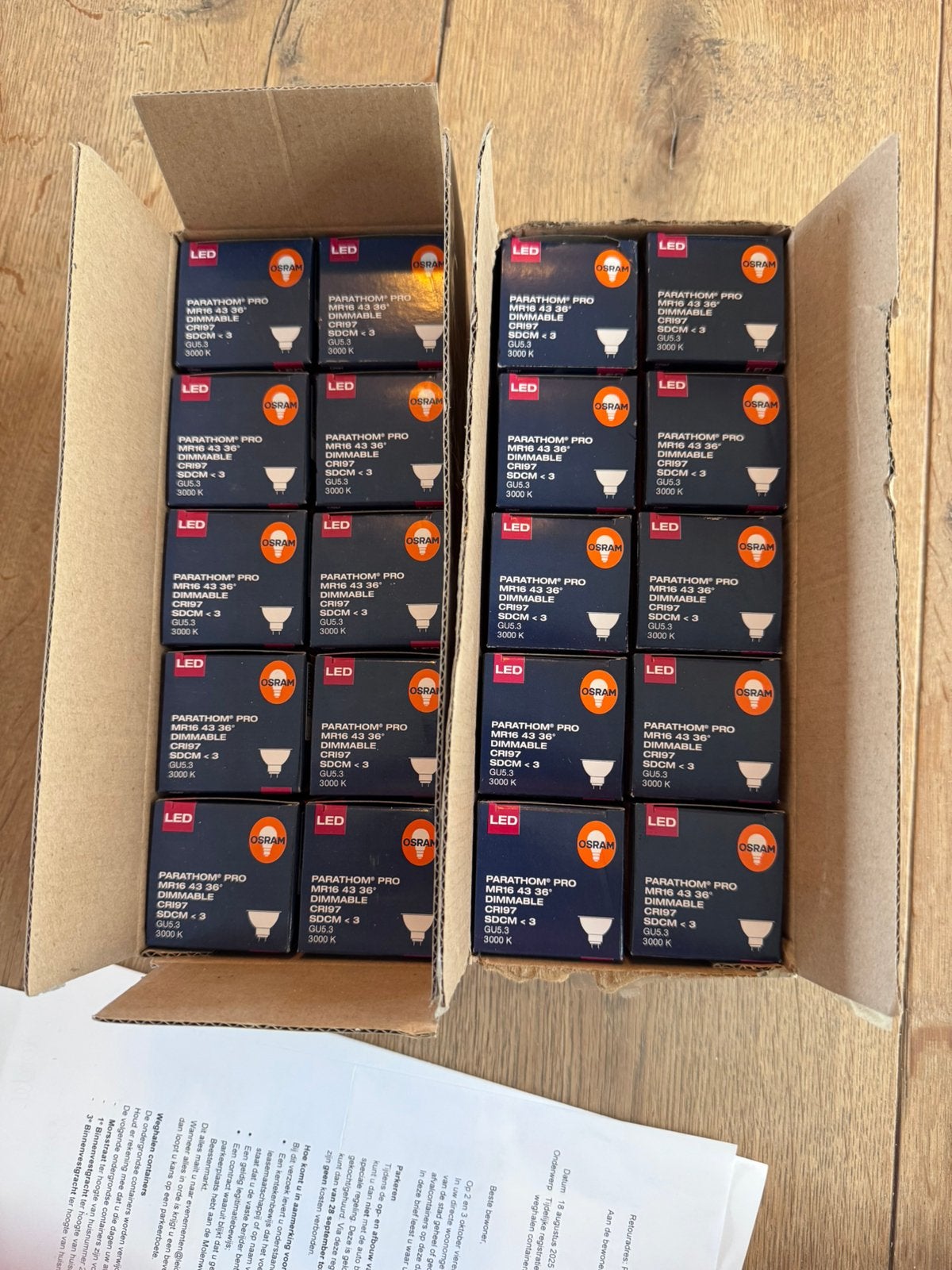 20 stuks Osram Led lampen GU5.3 MR 16 43 36 CRI97 dimbaar, Ophalen of Verzenden, Nieuw