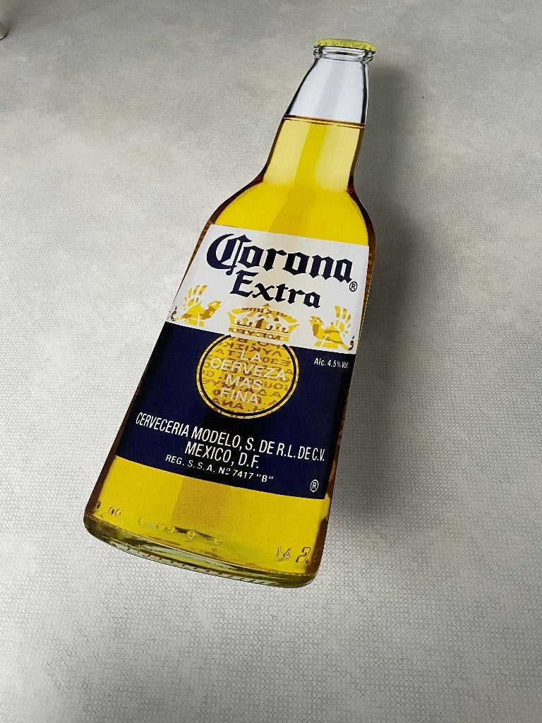 Reclamebord Corona fles groot, 70cm hoog, aluminium, Ophalen of Verzenden, Nieuw, Reclamebord, Plaat of Schild, Overige merken