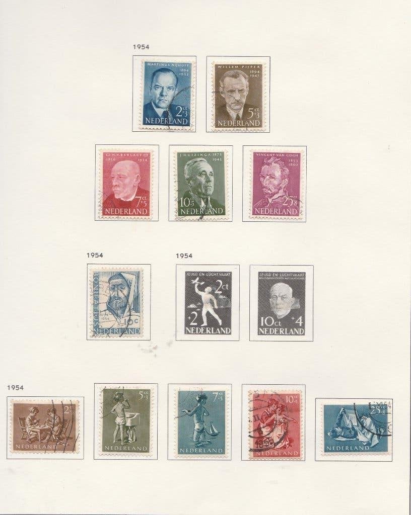 no 51 Nederland 3  serie;s + 1 zegel, Ophalen of Verzenden, Gestempeld