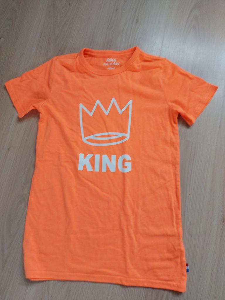 Koningsdag shirt. Maat 158/164, Gebruikt, Jongen of Meisje, Ophalen of Verzenden, Shirt of Longsleeve