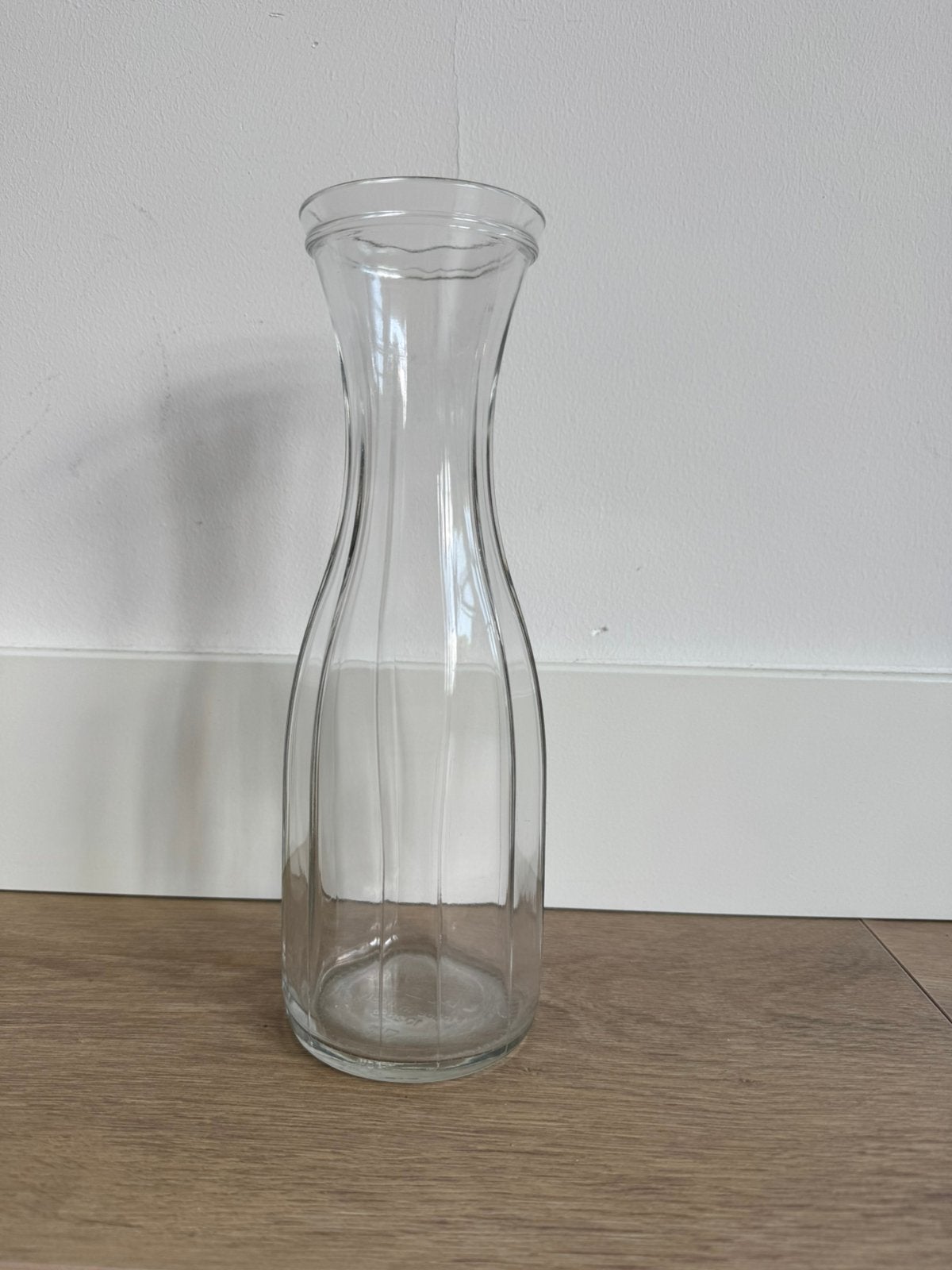Glazen karaf. 29 cm hoog. Diameter 9 cm. 1 liter. IKEA., Ophalen, Zo goed als nieuw, Overige typen