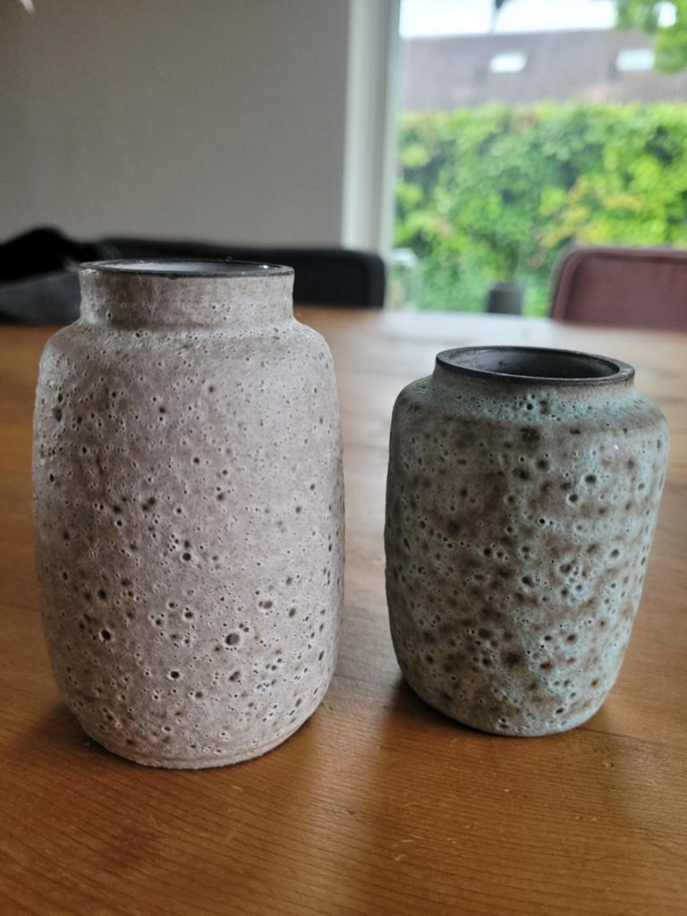 Vintage vaasjes, Overige kleuren, Ophalen of Verzenden, Minder dan 50 cm, Glas