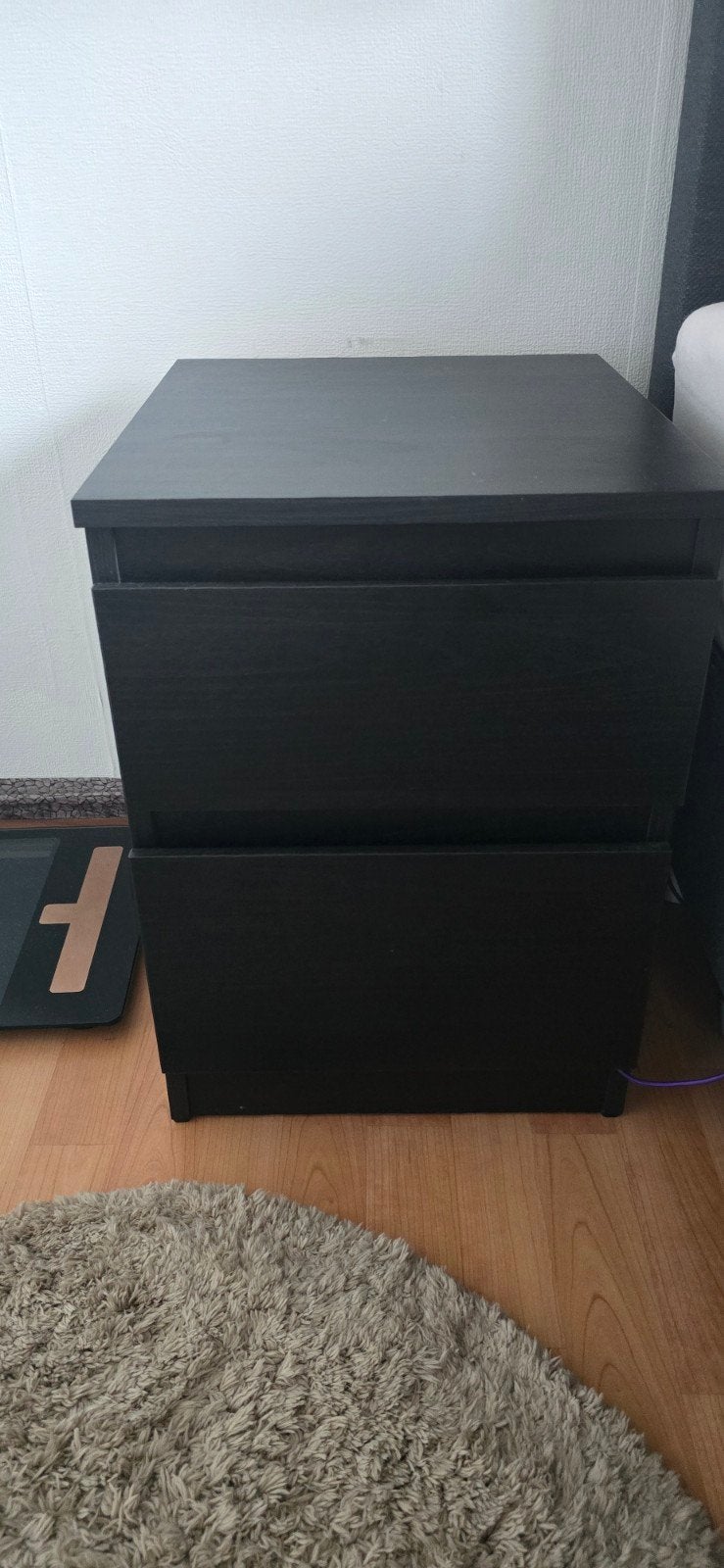 Zgan 2 ikea MALM nachtkastjes, Ophalen, Zo goed als nieuw, Minder dan 45 cm, 55 tot 70 cm