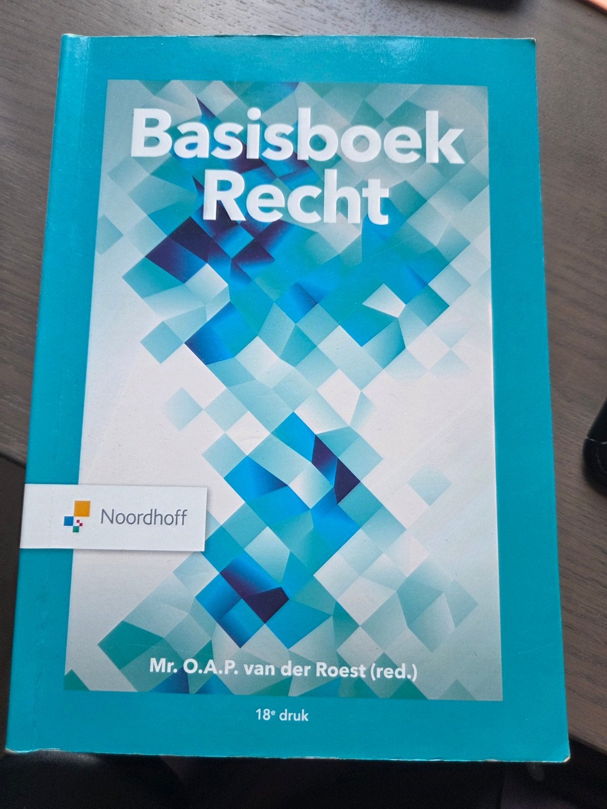 Basisboek Recht, Ophalen of Verzenden, Beta, Zo goed als nieuw, HBO