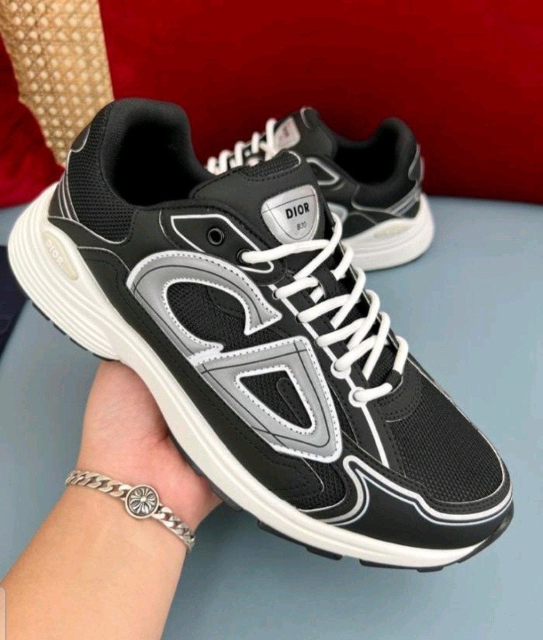 Dior B30 Sneakers - Maten 38-39-40-41-42-43-44-45, Zwart, Ophalen of Verzenden, Dior, Sneakers of Gympen