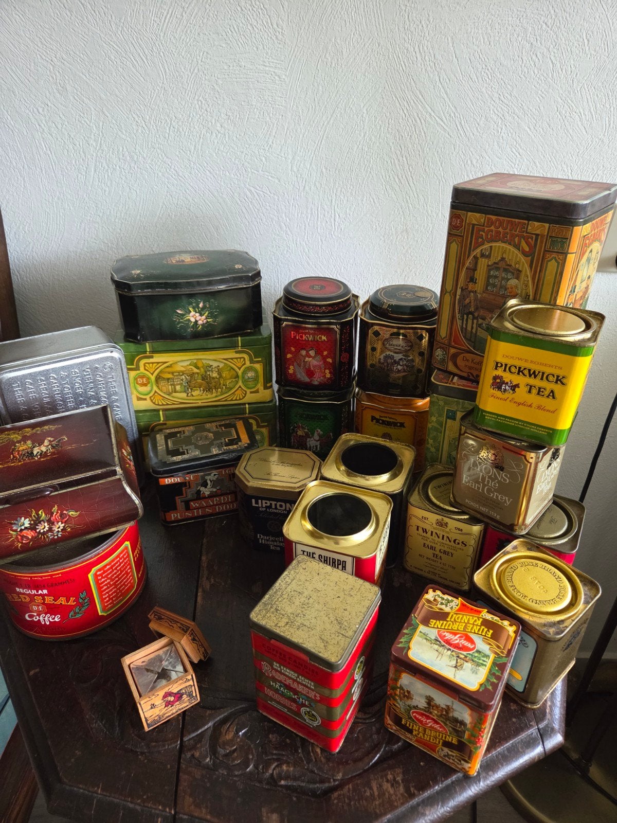 Thee en koffie blikken  DE en andere merken, Verzamelen, Blikken, Ophalen of Verzenden, Gebruikt, Koffie, Pickwick