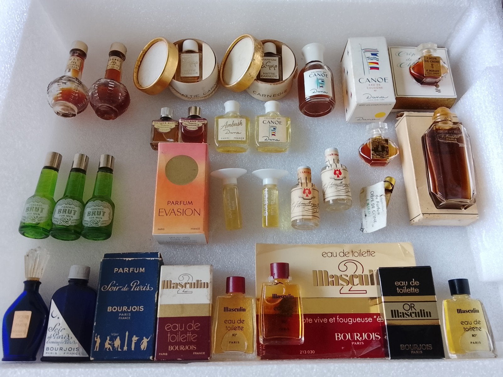 vintage parfum miniatuur flesjes lot!, Ophalen of Verzenden, Zo goed als nieuw, Miniatuur