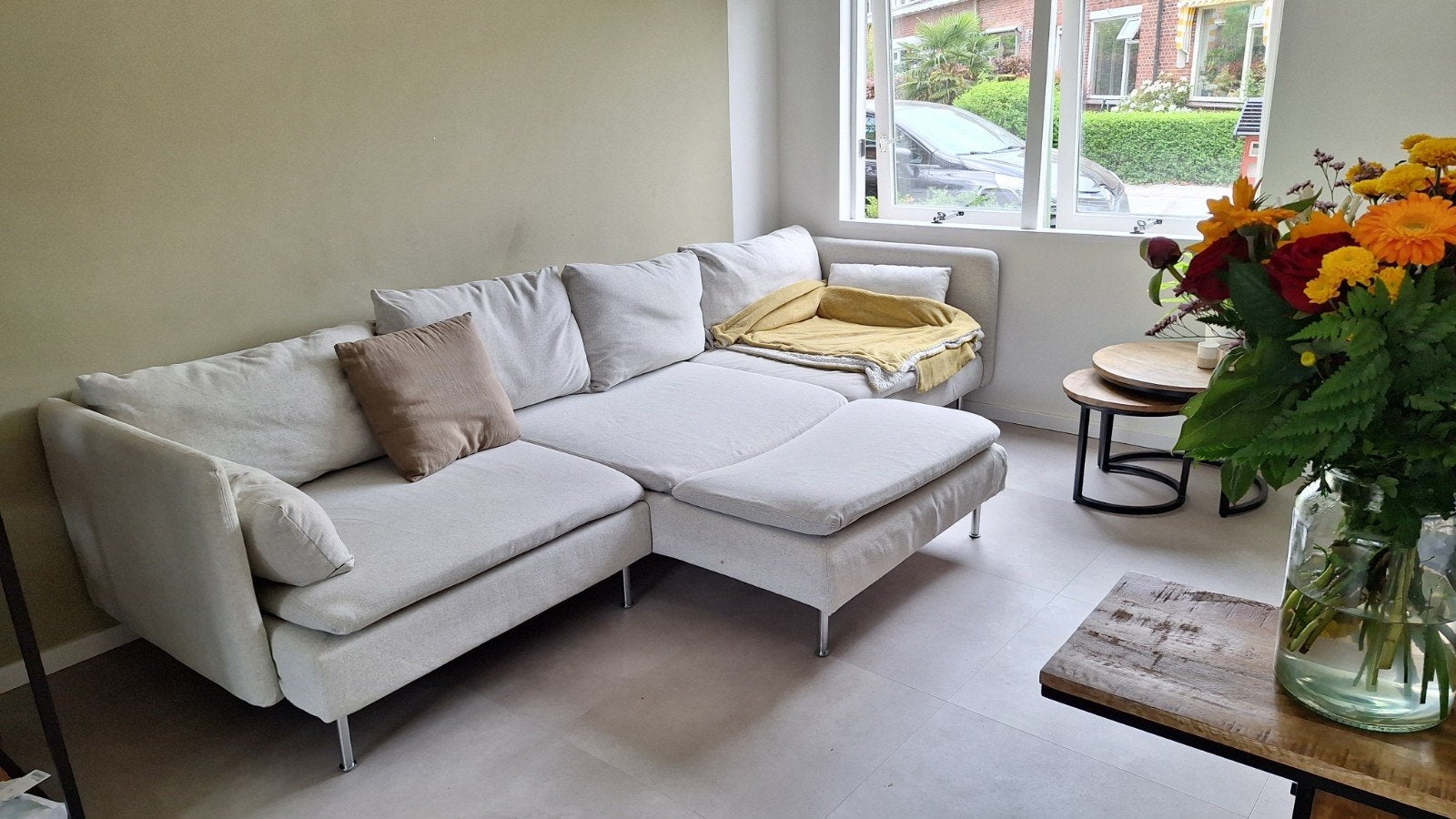 SÖDERHAMN
4-zitsbank IKEA met lounge, Huis en Inrichting, Banken | Complete zithoeken, Zo goed als nieuw, Stof, Ophalen