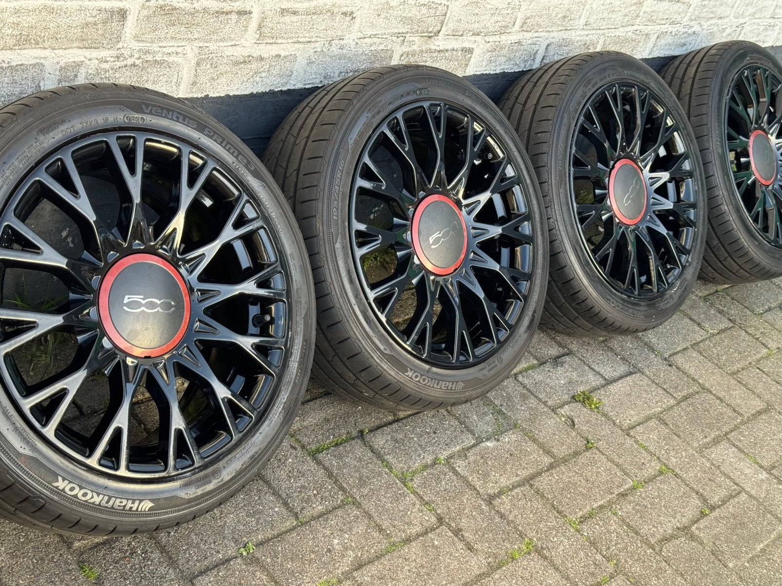 16 inch Fiat 500 lichtmetalen velgen. 195/45/16.!, Ophalen, 16 inch, Banden en Velgen, 195 mm