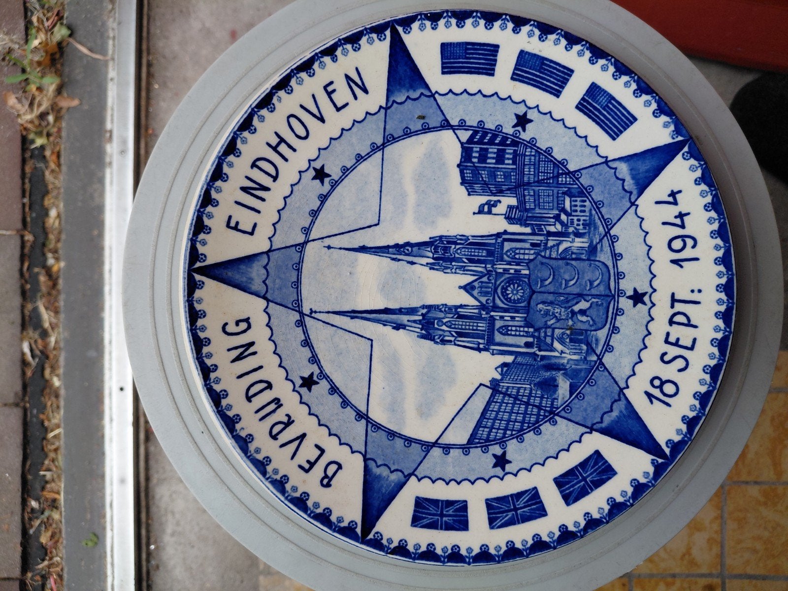 Delfts Blauw Herdenkingsbord Eindhoven Bevrijding 1944, Verzenden, Nvt, Nvt, Nvt