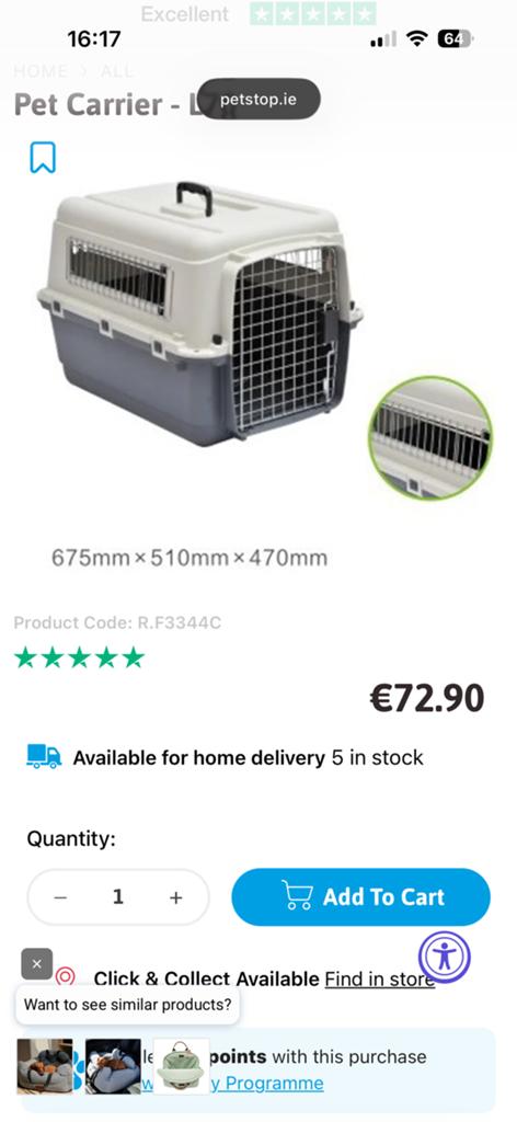 Pet carrier L70, Ophalen, Zo goed als nieuw