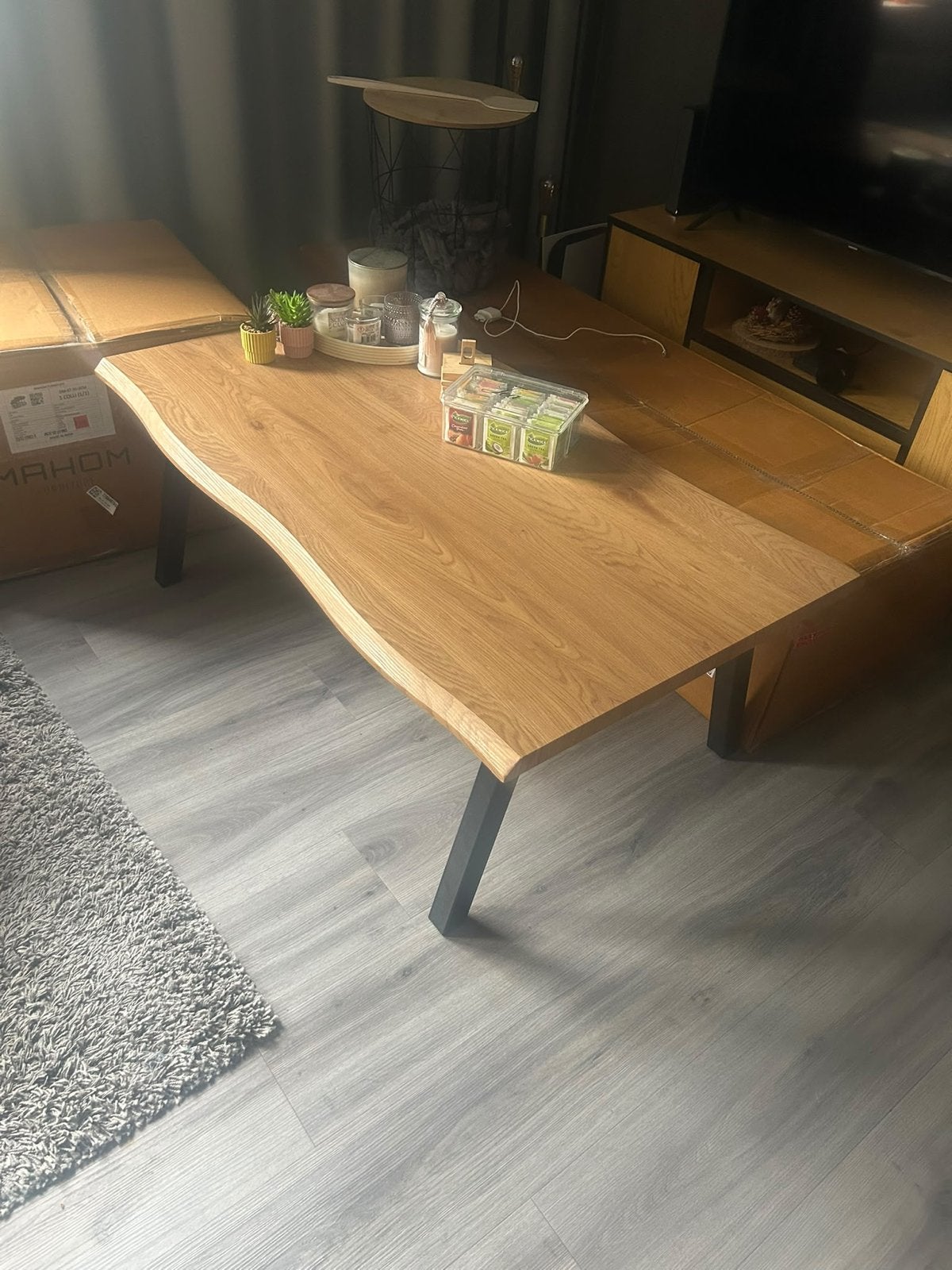 JYSK HALSKOV Salontafel, Ophalen, Gebruikt, 100 tot 150 cm, Eikenhout