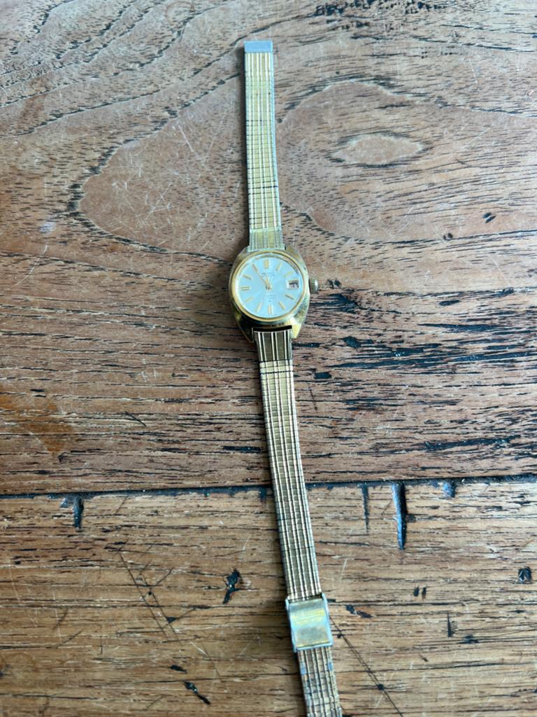 Seiko dames horloge. Goudkleurig, Antiek en Kunst, Ophalen of Verzenden