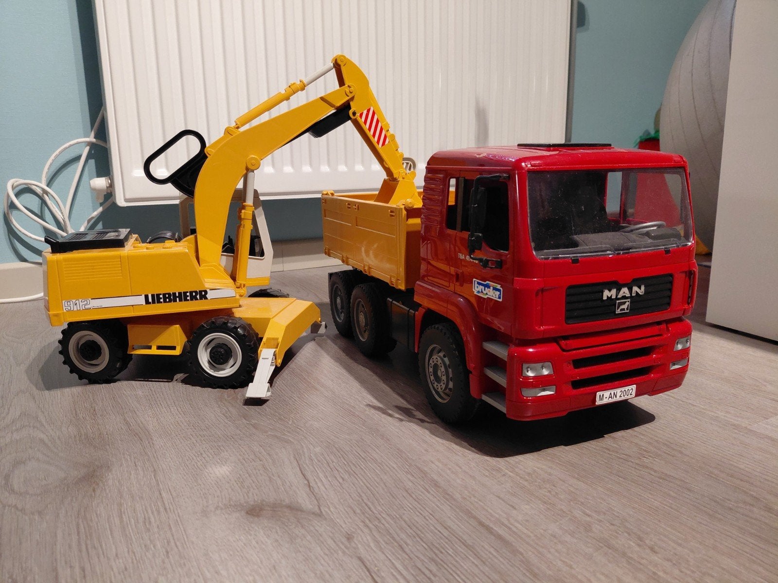 Bruder vrachtwagen en kraan, Ophalen, Gebruikt