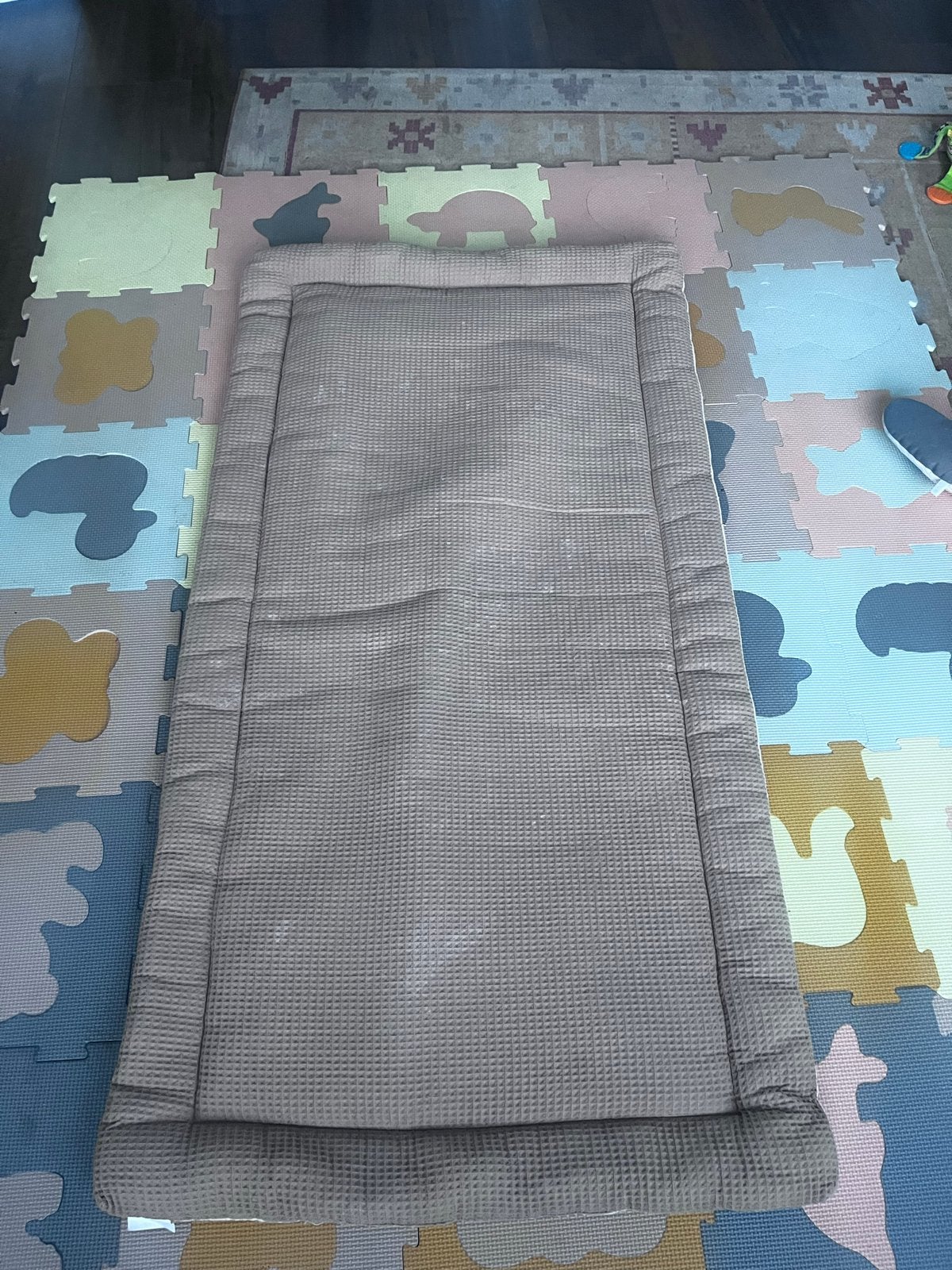Bopita Brent tweeling Boxkleed XXL - Wafel - Camel/Ecru, Kinderen en Baby's, Ophalen, Zo goed als nieuw, Rechthoekig, Boxkleed