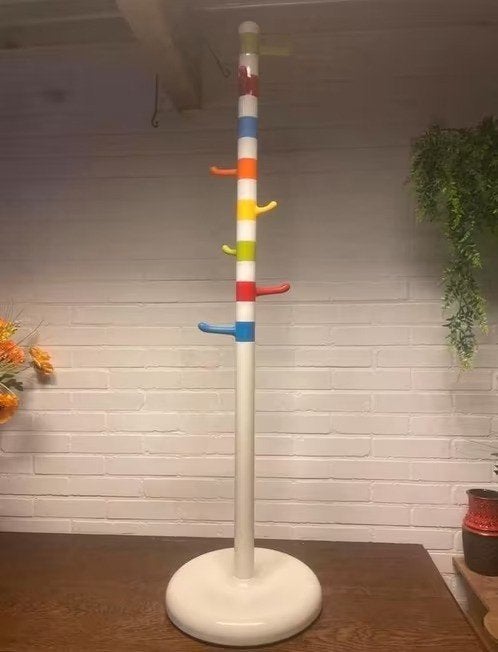 Vintage IKEA Kapstok, jaren '80, Memphis kleurenpalet, Huis en Inrichting, Kunststof, 100 tot 150 cm, Ophalen of Verzenden, Zo goed als nieuw