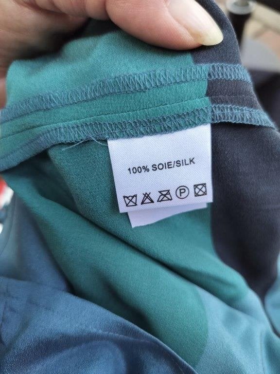 Jurk groen/ aubergine Essentiel Antwerp mt 40 zijde Vaste pr, Kleding | Dames, Maat 38/40 (M), Ophalen of Verzenden, Zo goed als nieuw