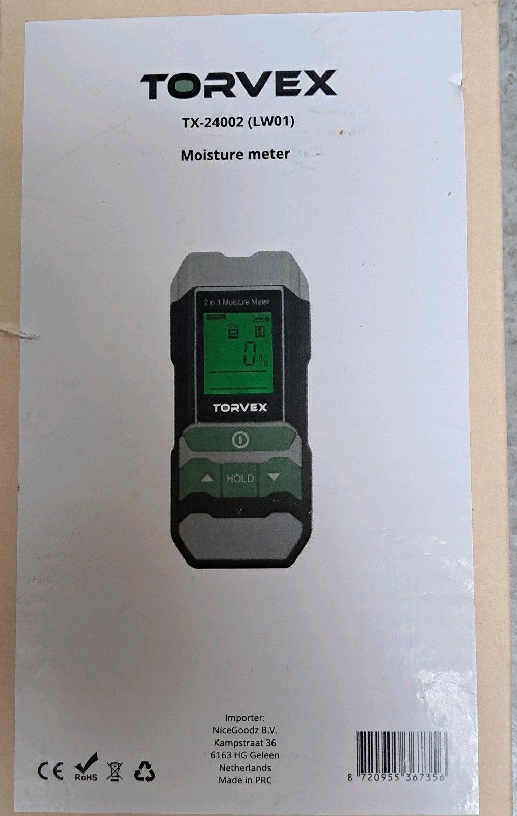 TORVEX Vochtmeter, Ophalen of Verzenden, Nieuw