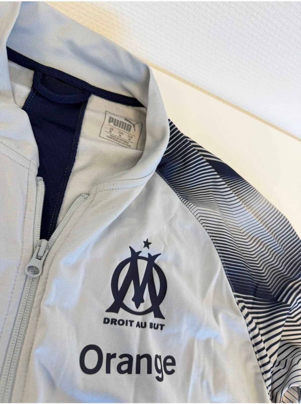 Puma Olympique Marseille Trainingsjack 2018/2019 M vest jack, Maat 48/50 (M), M, Ophalen of Verzenden, Zo goed als nieuw