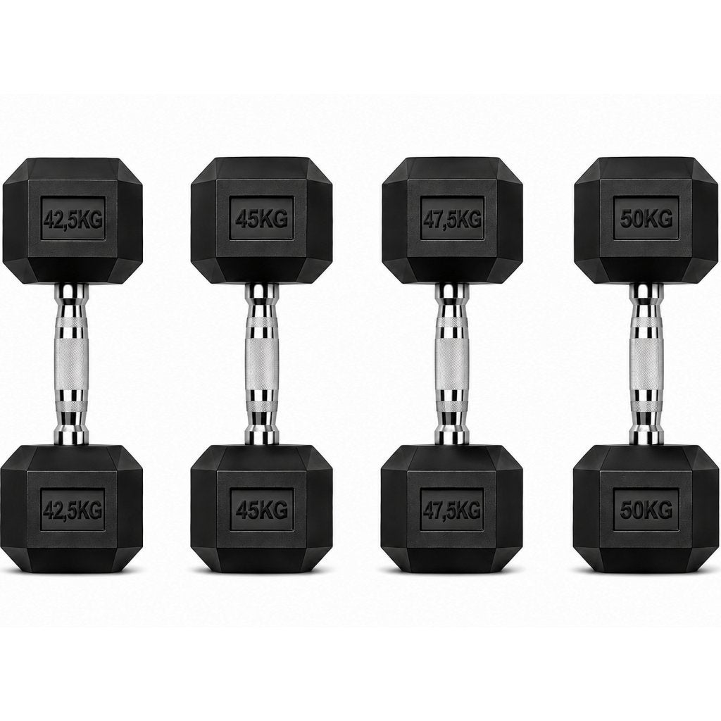 STRIVE Hexagon dumbbell set 42,5 t/m 50 kg – 370 kg - Nieuw, Nieuw, Ophalen of Verzenden, Strive, Ouderijksweg 131A