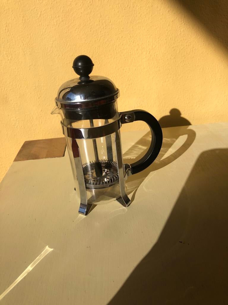 Bodum Cafetière - 16 cm - 3-4 kopjes, Zilver, Bodum, Ophalen of Verzenden, Zo goed als nieuw
