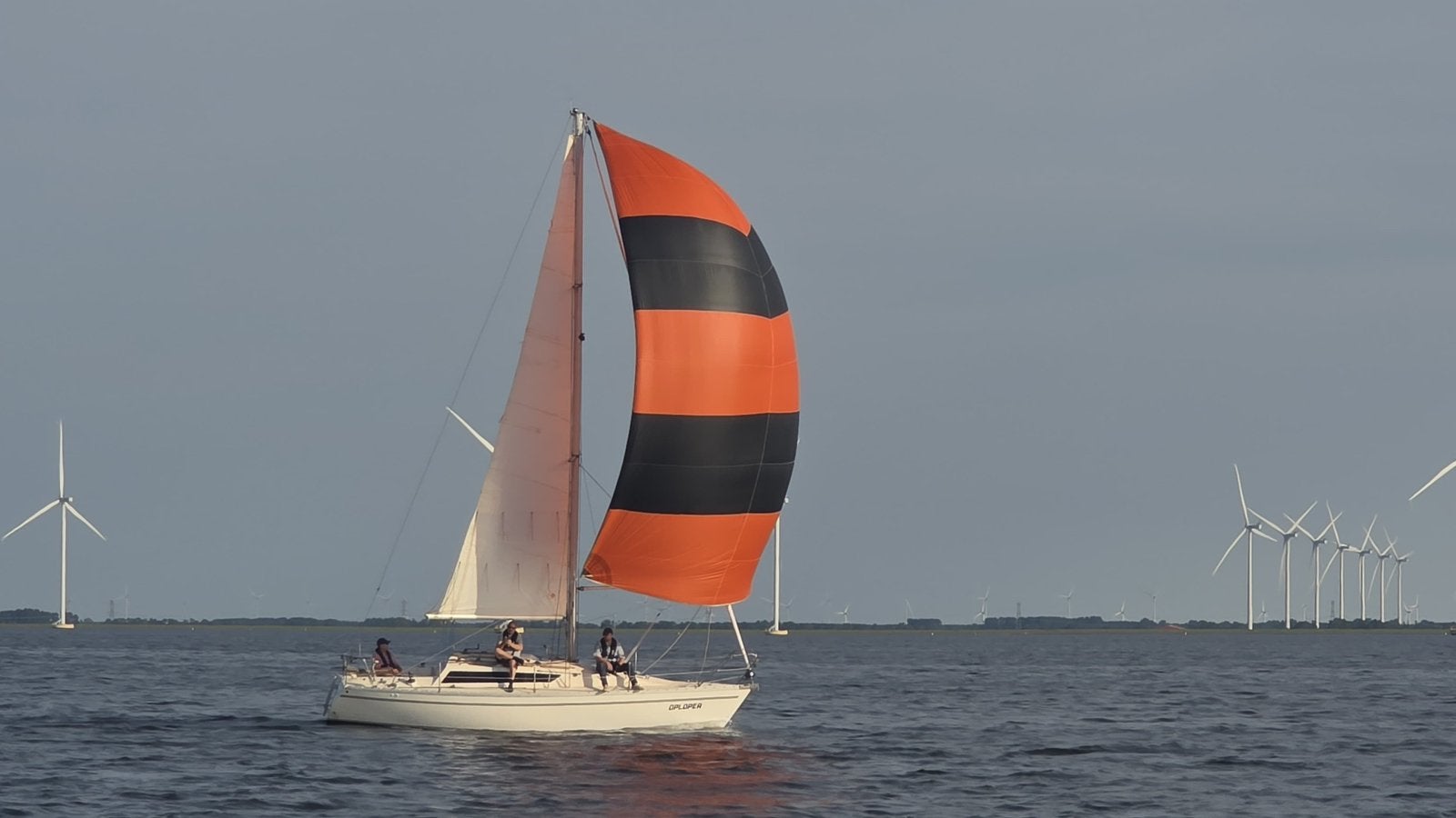 Mooie spinnaker 53,5 m2, Watersport en Boten, Zeilen en Zeiltoebehoren, 6 meter of meer, Gebruikt, Spinnaker, Ophalen