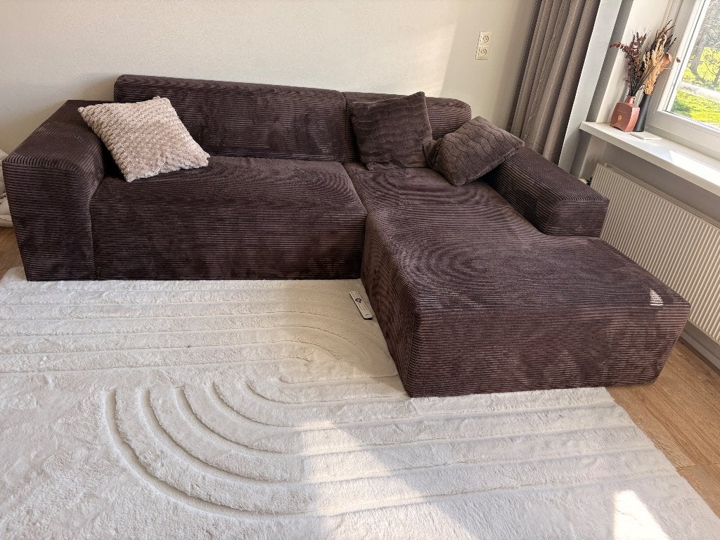 Bank 3 zitter met lounge, Ophalen, Gebruikt, Driepersoons, 200 tot 250 cm