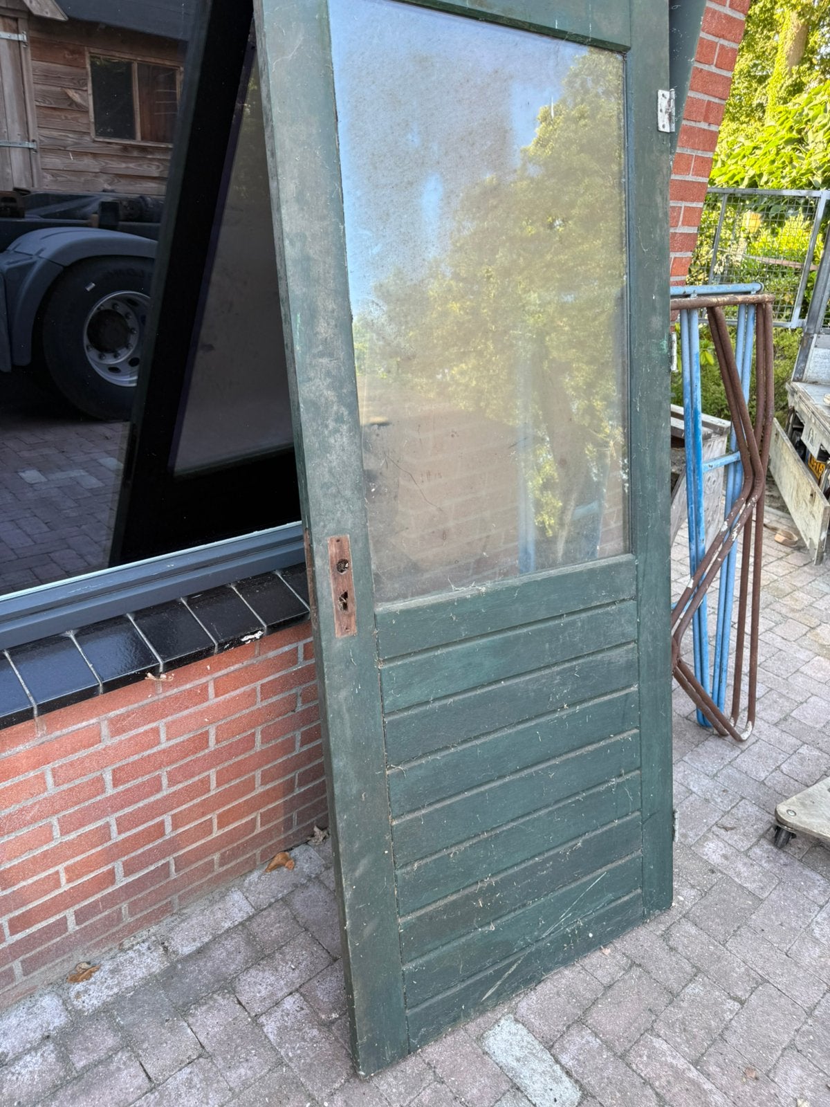 Hardhouten buitendeur 88x201,5, Ophalen, Zo goed als nieuw