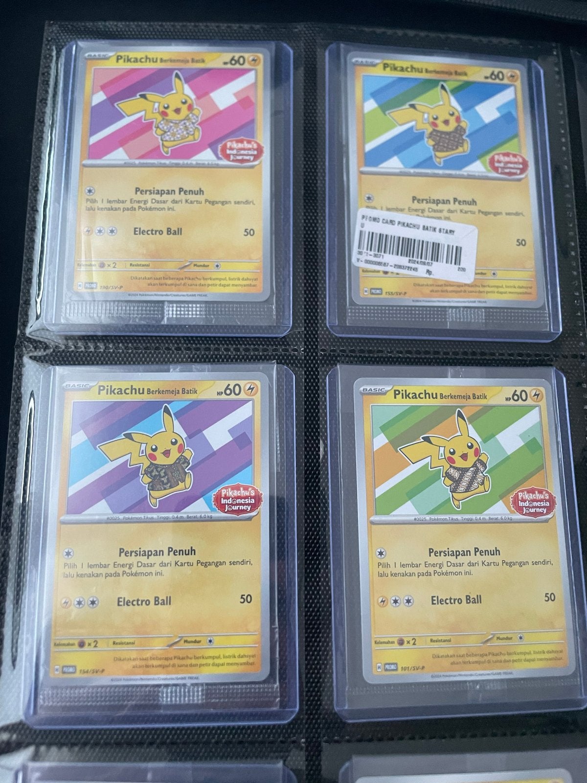 Pikachu Berkemeja Batik Pokémon Kaart - Promo, Ophalen of Verzenden, Zo goed als nieuw, Losse kaart