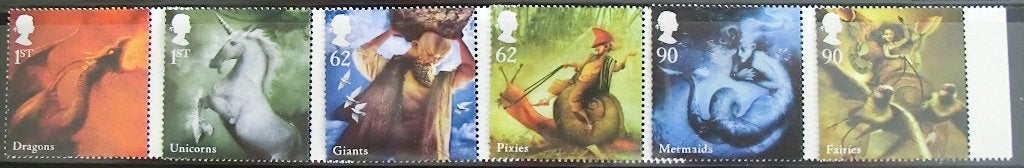Mythical creatures, cpl set gest, Ophalen of Verzenden, Gestempeld