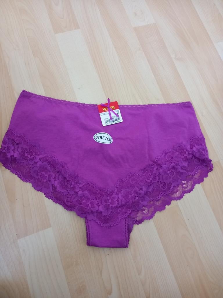 1 Roze slip maat XXL 48-50, stretchkatoen met bred, Kleding | Dames, Grote Maten, Overige typen, Verzenden, Nieuw, Roze