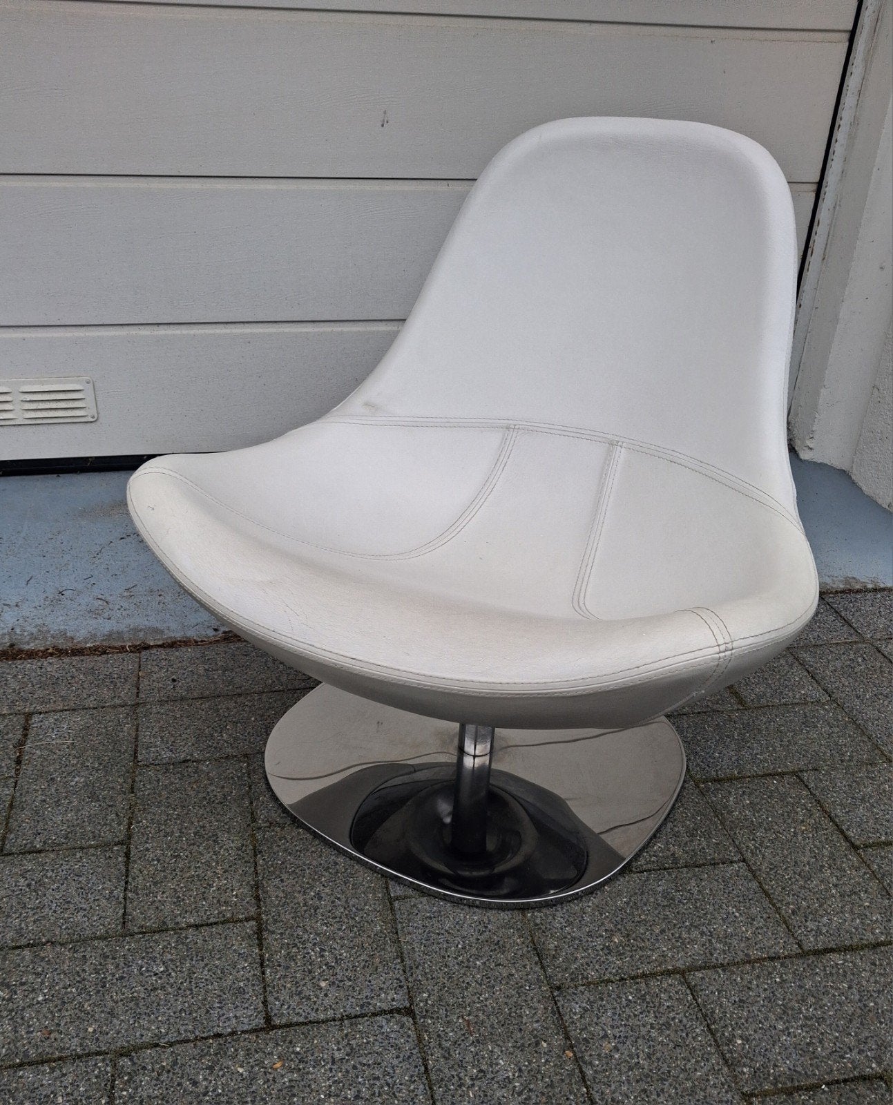 vintage, Tirupstoel ,Carl Öjerstam,jaren 2000, leer,Ikea,, Ophalen, Gebruikt, Leer, 50 tot 75 cm