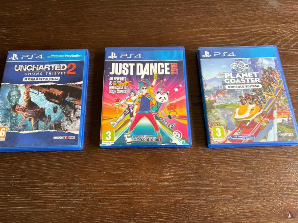 Ps4 spellen. Planet Coaster. Just Dance 2018. Uncharted 2, Gebruikt, Overige genres, 1 speler, Ophalen of Verzenden