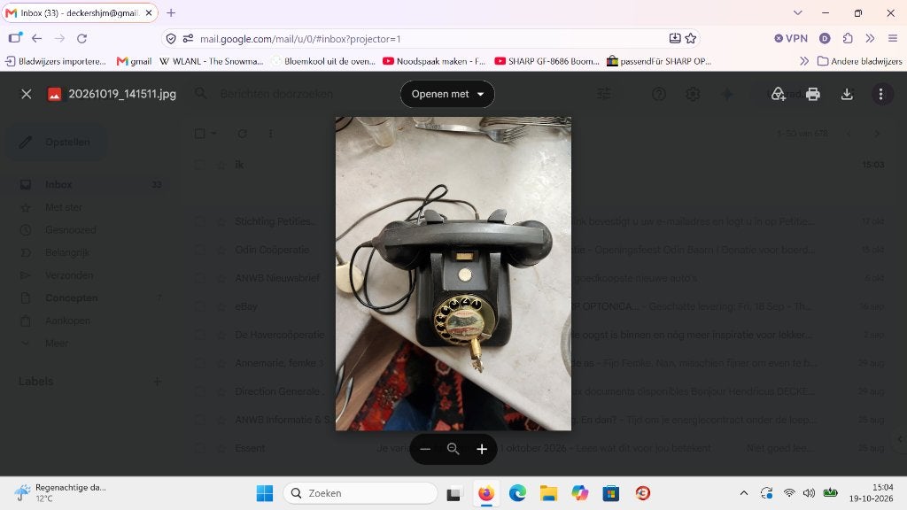 bakeliete telefoon, Antiek en Kunst, Ophalen
