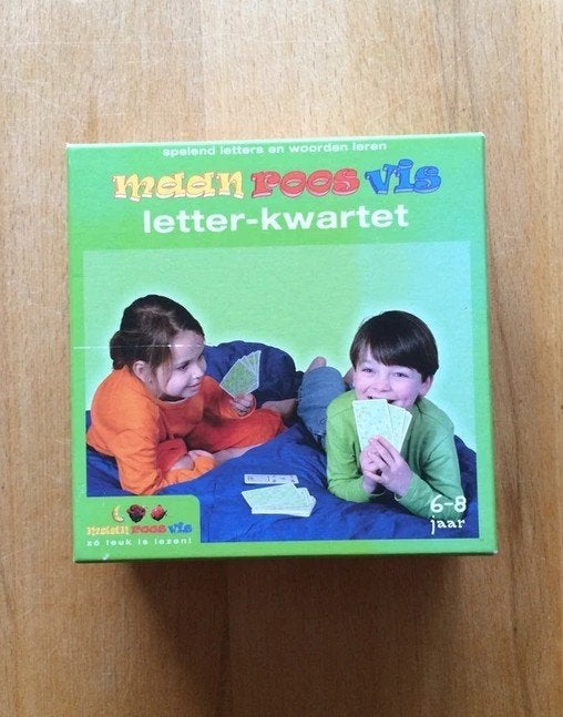 maan roos vis letter-kwartet, Ophalen of Verzenden, Zo goed als nieuw, Taal en Lezen