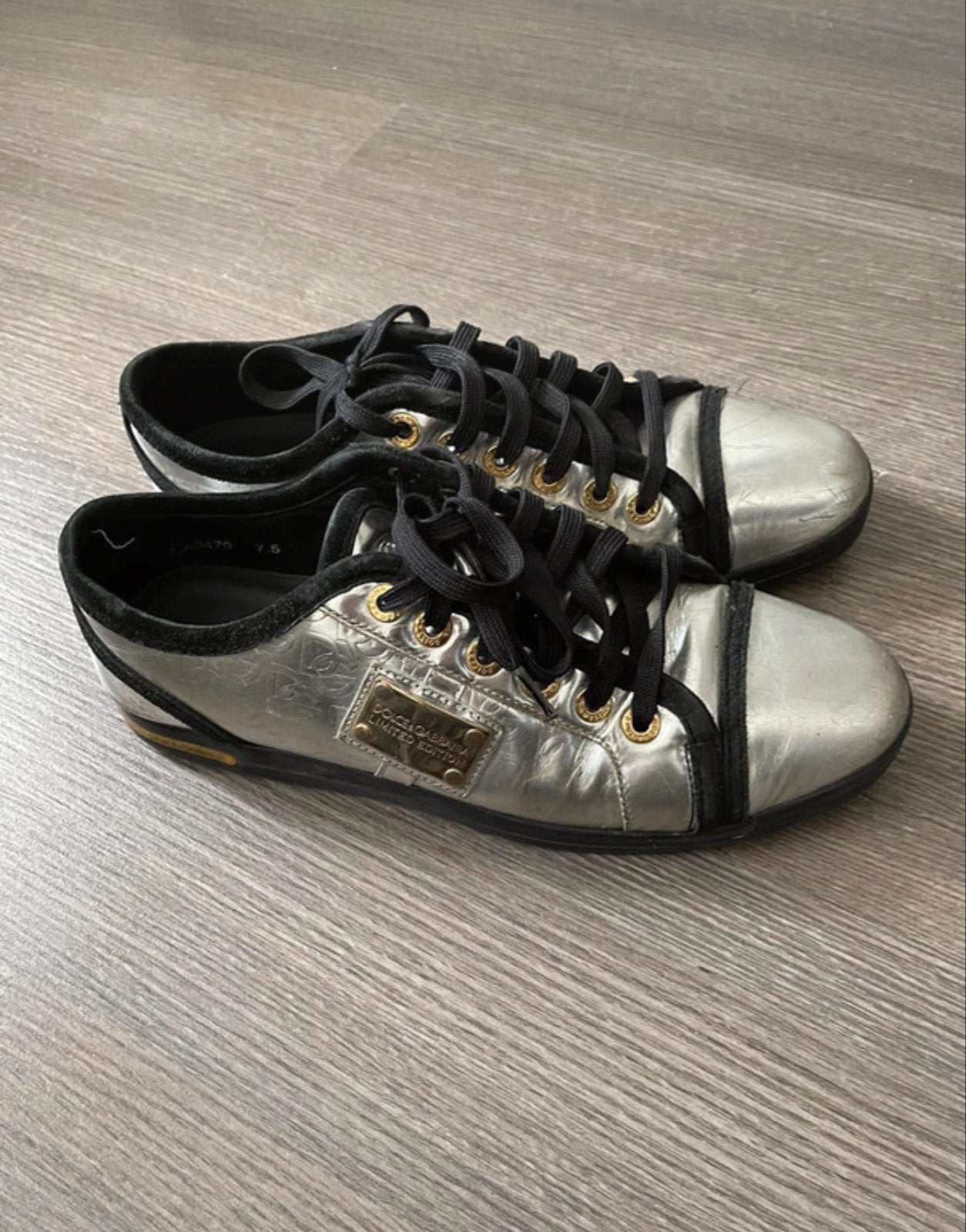 Dolce & Gabbana Limited Edition Sneakers - Zilver, Ophalen of Verzenden, Gedragen, Overige kleuren, Sneakers of Gympen