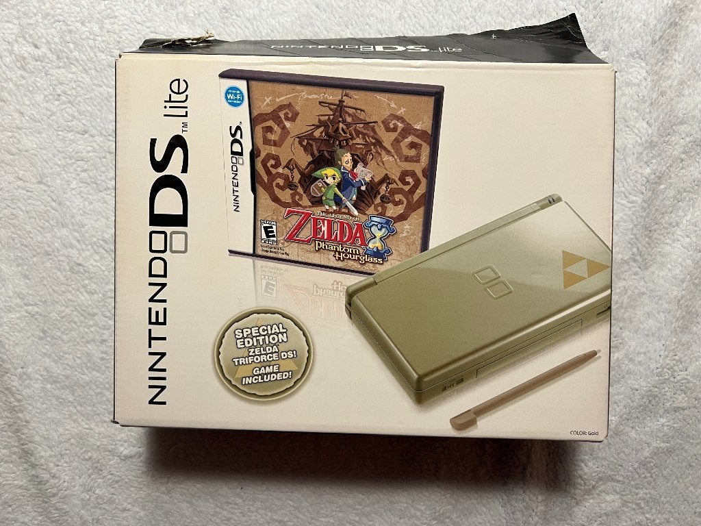 Nintendo DS Lite Special Edition Phantom Hourglass, Spelcomputers en Games, Spelcomputers | Nintendo DS, Met games, Overige kleuren