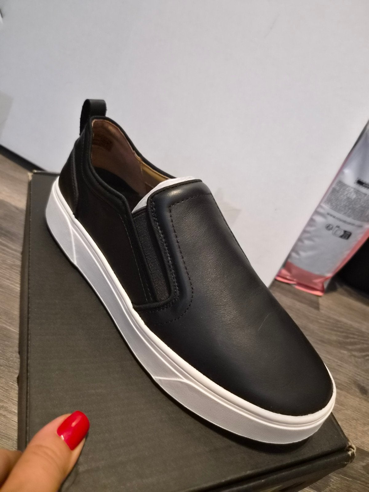 NIEUW Vionic Kimmie Slip On Leren Sneaker Maat EU 41 US 10 M, Zwart, Vionic, Nieuw, Ophalen of Verzenden