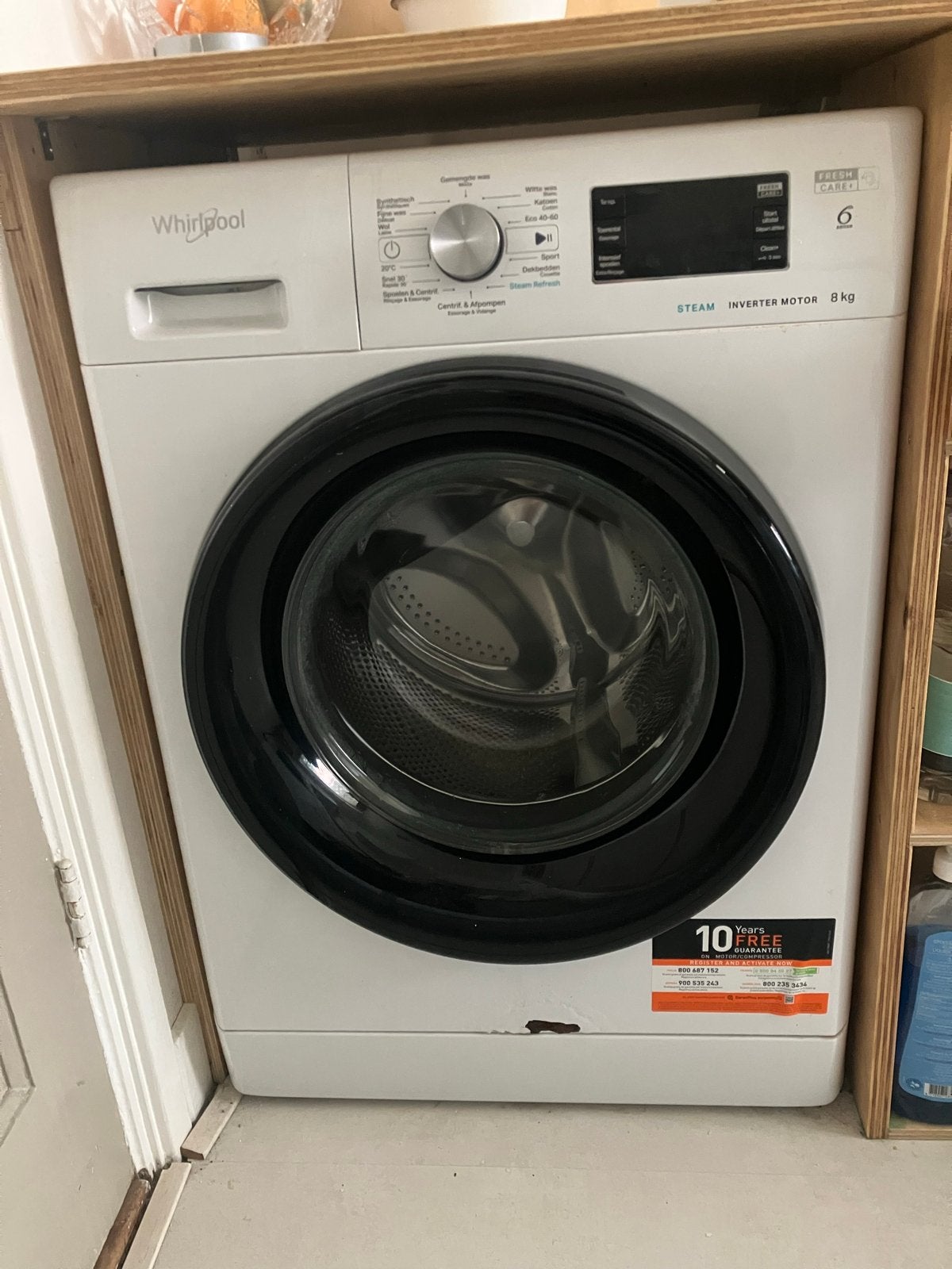 Whirlpool Wasmachine 8kg - gebruikt, Witgoed en Apparatuur, Wasmachines, 1200 tot 1600 toeren, Gebruikt, 8 tot 10 kg, Ophalen of Verzenden